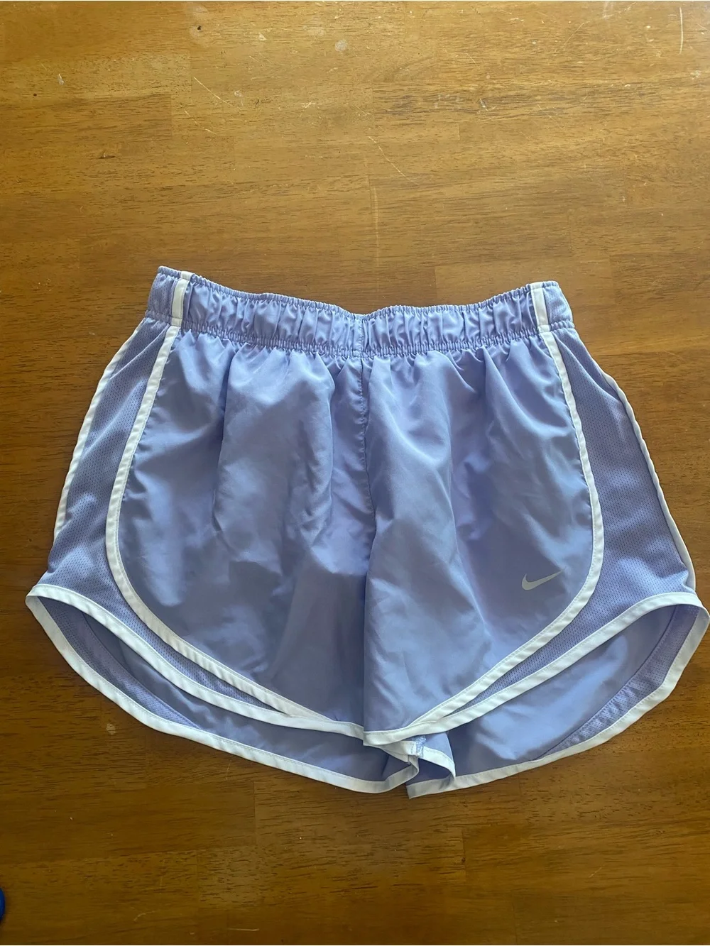 Nike Women's Light Purple Athletic Shorts with White Trim